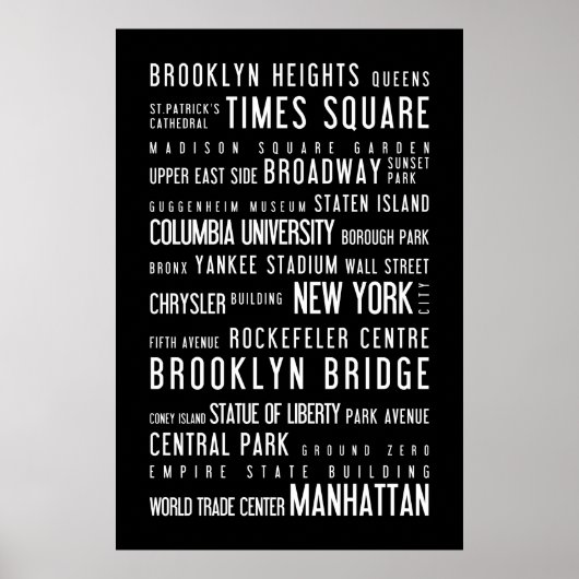 New York zwart-wit poster (Voorkant)