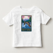 New YorkAngler Fisherman Scene Kinder Shirts (Voorkant)
