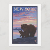 New YorkBear en Cub Briefkaart (Voorkant)