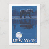 New YorkBear in het moonlight Briefkaart (Voorkant)