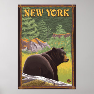 New YorkBlack Beer in Forest Poster