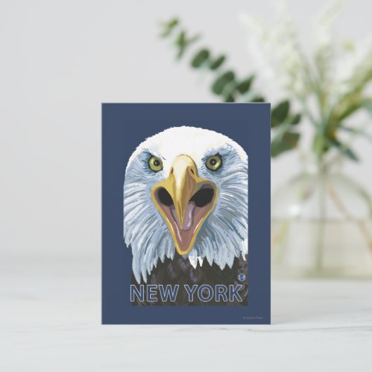 New YorkEagle Up Close Briefkaart (Staand voorkant)