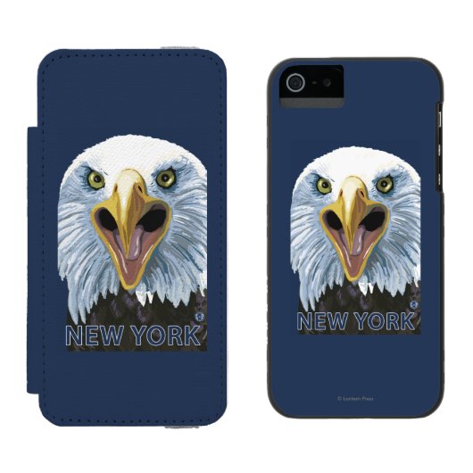 New YorkEagle Up Close Incipio iPhone Portemonnee Hoesje (Naast elkaar)