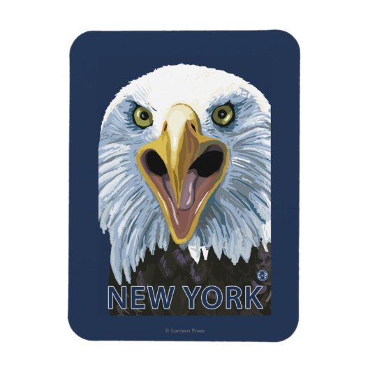 New YorkEagle Up Close Magneet (Verticaal)