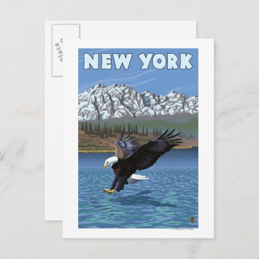 New YorkEagle Vist Briefkaart (Voorkant / Achterkant)
