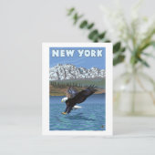 New YorkEagle Vist Briefkaart (Staand voorkant)