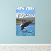New YorkEagle Vist Canvas Afdruk (Insitu (Houten vloer))