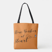New Yorker at Heart Grocery Bag, NYC Tote Bag (Achterkant)