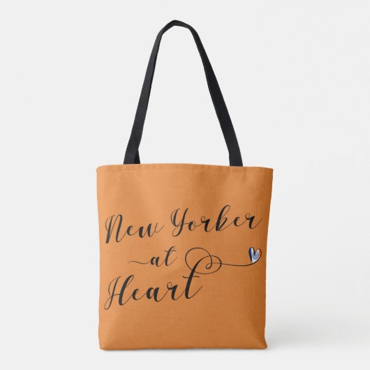 New Yorker at Heart Grocery Bag, NYC Tote Bag (Achterkant)