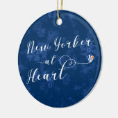 New Yorker at Heart Holiday Decoration, NYC Keramisch Ornament (Links)