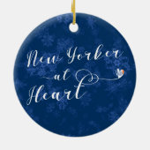 New Yorker at Heart Holiday Decoration, NYC Keramisch Ornament (Achterkant)