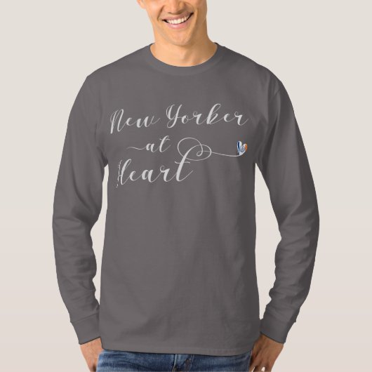 New Yorker at Heart, New York NYC T-shirt (Voorkant)
