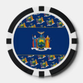 New Yorker Flag, Flag of New York Poker Chips (Voorkant)
