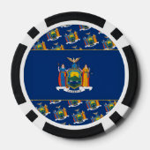 New Yorker Flag, Flag of New York Poker Chips (Achterkant)