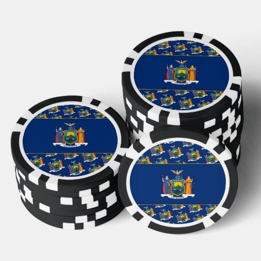 New Yorker Flag, Flag of New York Poker Chips (Opstapeling)