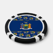 New Yorker Flag, Flag of New York Poker Chips (Enkel)