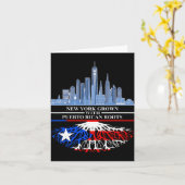 New Yorker Half Puerto Rican New York City Puerto  Kaart (Gele Bloem)