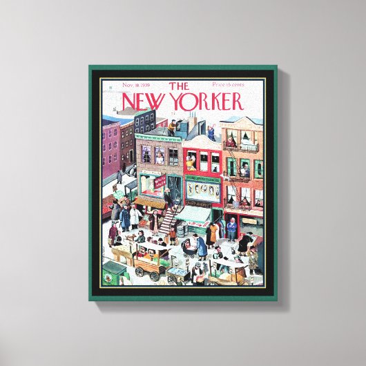 New Yorker Hoesje van het dagelijks leven in New Y Canvas Afdruk (Voorkant)