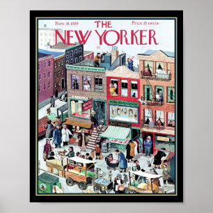 New Yorker Hoesje van het dagelijks leven in New Y Poster
