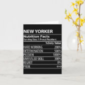 New Yorker Nutrition Facts Funny New York Pride  Kaart (Gele Bloem)