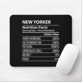 New Yorker Nutrition Facts Funny New York Pride  Muismat (Met muis)