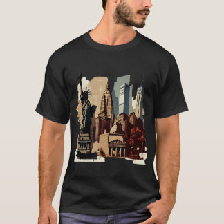New Yorker Pride Big Apple NYC Souvenir Distress N T-shirt