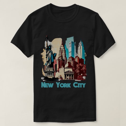 New Yorker Pride New Landmarks NYC Souvenir New Yo T-shirt (Design voorkant)