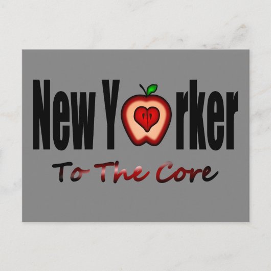 New Yorker to the Core with Sliced Big Apple Briefkaart (Voorkant)