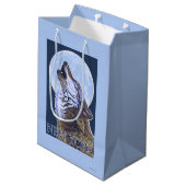 New YorkHowling Wolf Medium Cadeauzakje (Achterkant Gekanteld)