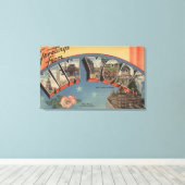 New YorkLarge Letter ScenesNew York State 3 Canvas Afdruk (Insitu (Houten vloer))
