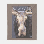 New YorkMoose Up Close Fleece Deken (Voorkant)