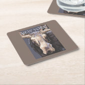 New YorkMoose Up Close Kartonnen Onderzetters (Schuin)