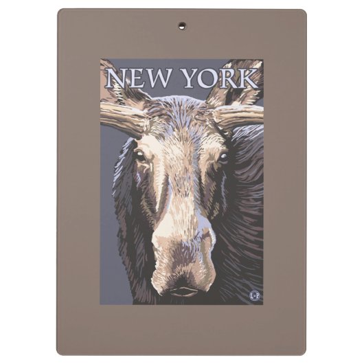 New YorkMoose Up Close Klembord (Achterkant)