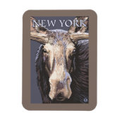 New YorkMoose Up Close Magneet (Verticaal)