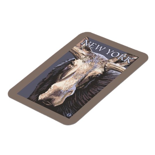New YorkMoose Up Close Magneet (Linkerzijde)