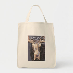 New YorkMoose Up Close Tote Bag