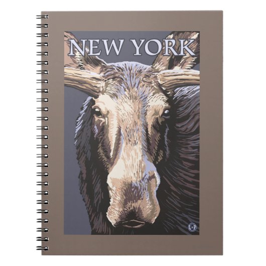 New YorkMoose van dichtbij Notitieboek (Voorkant)