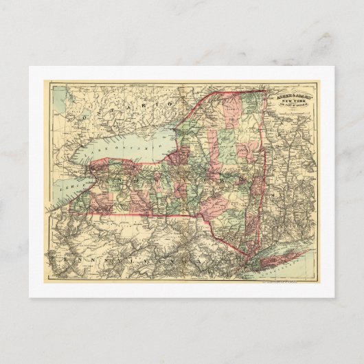 New YorkPanoramic MapNew York Briefkaart (Voorkant)