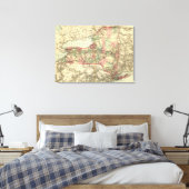 New YorkPanoramic MapNew York Canvas Afdruk (Insitu (Slaapkamer))