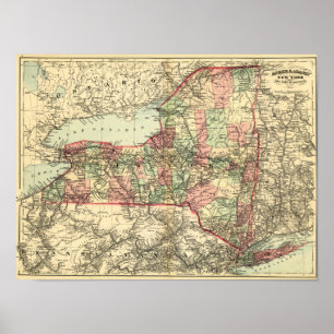 New YorkPanoramic MapNew York Poster