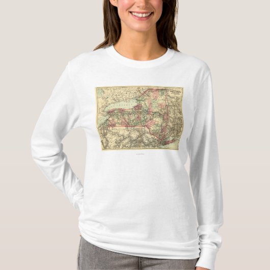 New YorkPanoramic MapNew York T-shirt (Voorkant)