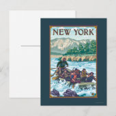 New YorkRiver Rafting Scene Briefkaart (Voorkant / Achterkant)