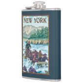 New YorkRiver Rafting Scene Heupfles (Links)