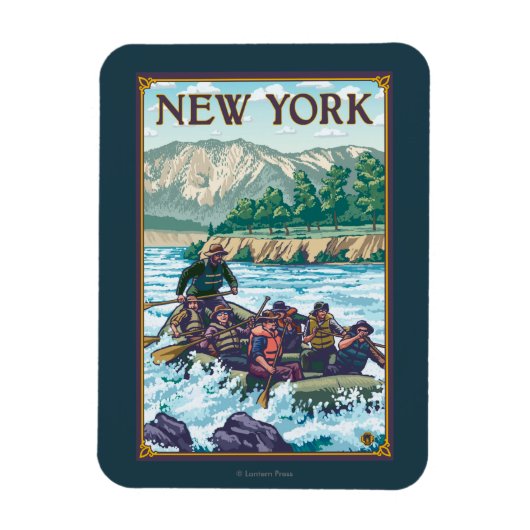 New YorkRiver Rafting Scene Magneet (Verticaal)