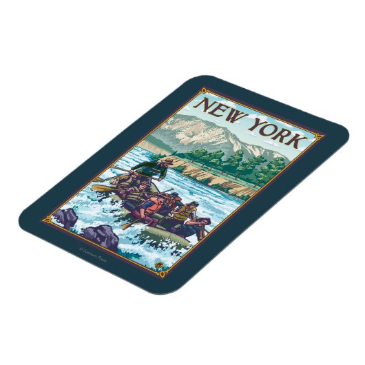 New YorkRiver Rafting Scene Magneet (Linkerzijde)