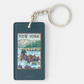 New YorkRiver Rafting Scene Sleutelhanger (achterkant)