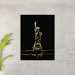 New Yorks beeld van de vrijheidline Art Wall Trave Folie Afdrukken<br><div class="desc">Minimalistische kunsttekening van het Vrijheidsbeeld in New York</div>