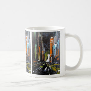 New York's Electric Midnight Painting - Alfred Fox Koffiemok