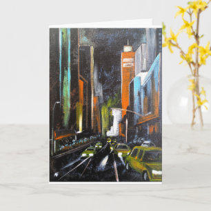 New Yorks elektrische middernacht schilderij - Alf Kaart