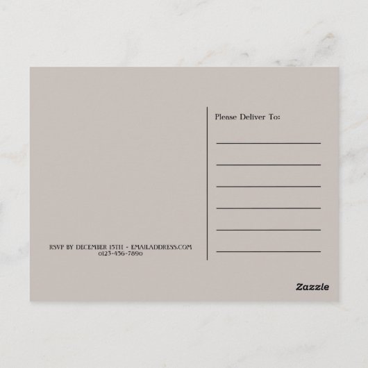 New York's Eve, Nieuwjaarsfeest Uitnodiging (Achterkant)